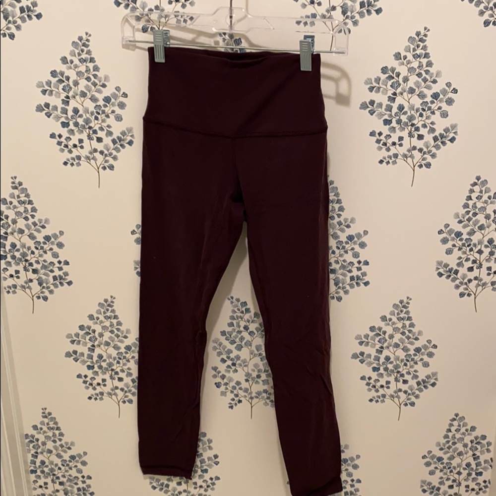 Lulu plum align pants.